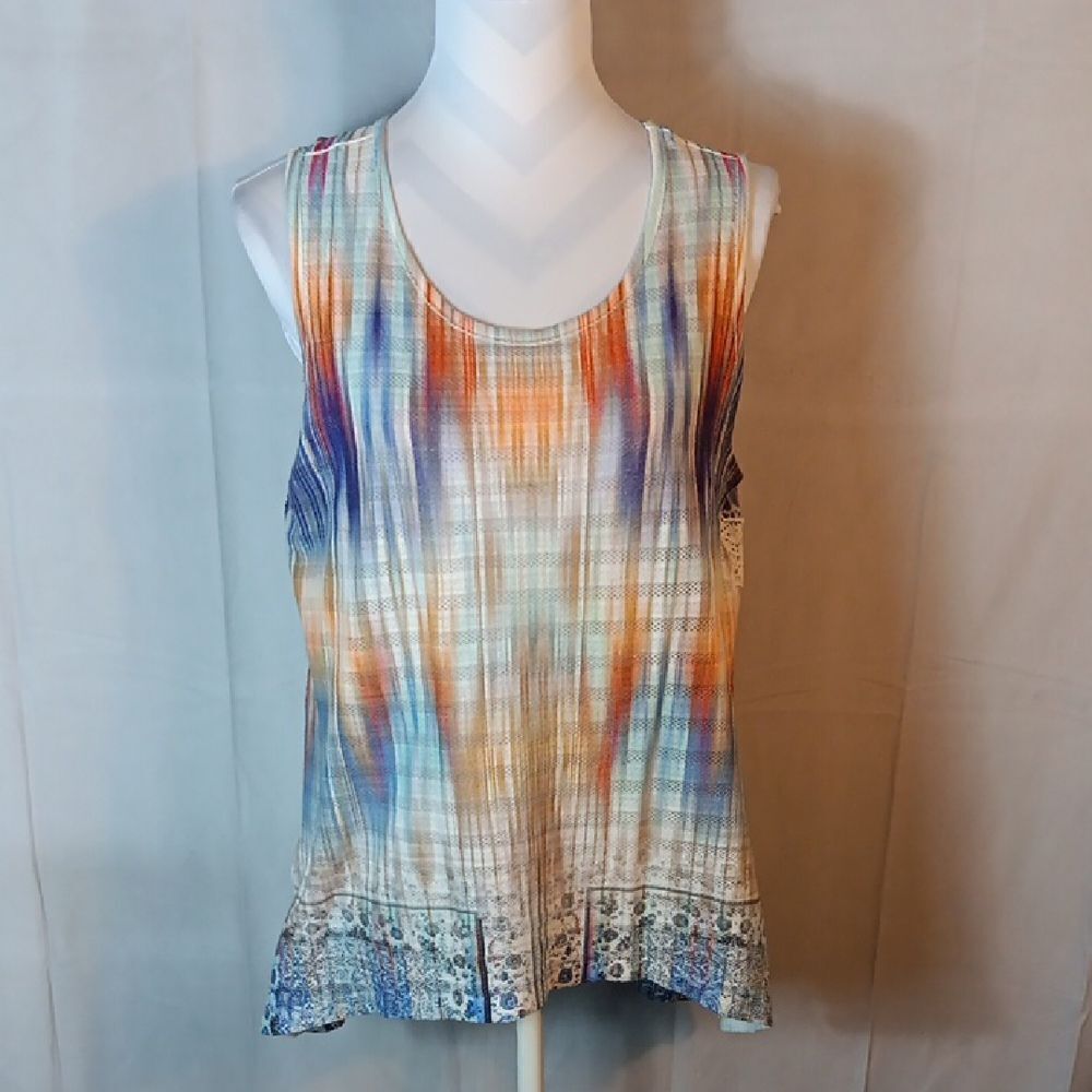 Live And Let Live Split Back Sleeveless Women's Top